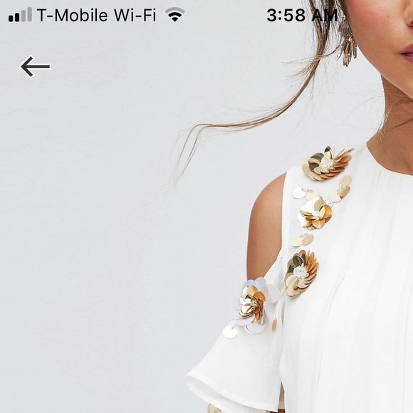 Asos maternity embellished cold shoulder dress - Picture 3 of 5